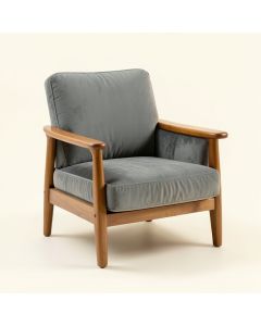 Lake Field Upholstered Armchair - Gray (synthetic illustration; no displayed measurements)