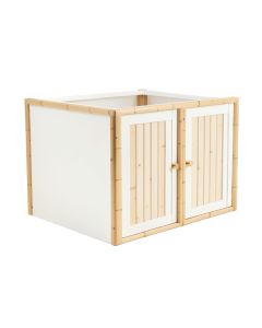 Brook Crossing Empty Furniture-Style Litter Enclosure - White (synthetic illustration; no displayed measurements)