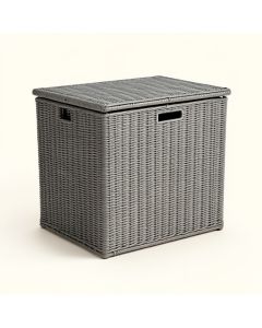Garden Patio 88 Gallon Rattan Deck Box (synthetic illustration; no displayed measurements)