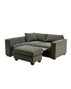 Anneluise 124 '' Wide Microfiber/Microsuede Reversible Modular Sofa & Chaise With Ottoman
