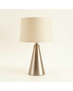 Moss Crossing Table Lamp With A Plain Fabric Shade - Beige (synthetic illustration; no displayed measurements)