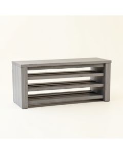 Linden Edge Shoe Storage Bench - Gray (synthetic illustration; no displayed measurements)