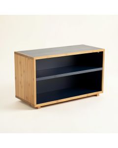Lake Bluff Low Bookcase - Navy (synthetic illustration; no displayed measurements)