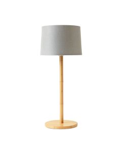 Linden Arc Floor Lamp With A Plain Fabric Shade - Gray