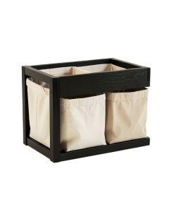 Stone Canyon Laundry Sorting Station With Plain Removable Bags - Black