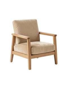 Alder Bend Upholstered Armchair - Beige