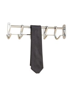 Evelots Tie , Belt , Scarf , Jewelry Rack-Hanger-Closet Organizer-Chrome-14 Hooks