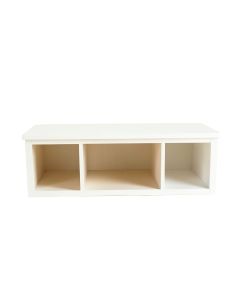 Stone Bluff Shoe Storage Bench - White