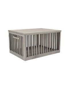 Cove Brook Empty Furniture-Style Pet Crate - Gray