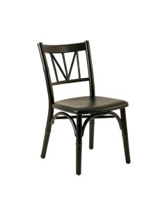 Ridge Arc Dining Chair - Black (synthetic illustration; no displayed measurements)