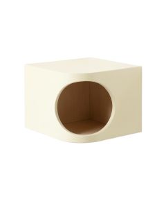 Oak Edge Wall-Mounted Cat Perch - Cream (synthetic illustration; no displayed measurements)