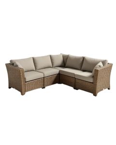 Outdoor Patio Furniture Set , 5-Piece Wicker Rattan Sectional Sofa Set (synthetic illustration; no displayed measurements)