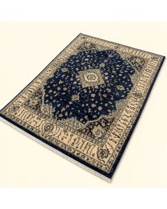 Lapointe Oriental Dark Blue/Beige Area Rug (synthetic illustration; no displayed measurements)