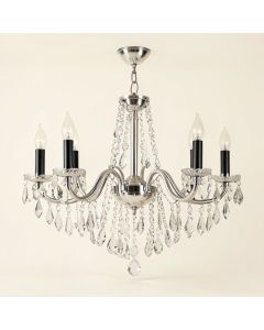 Weidman Candle Style Empire Chandelier With Crystal Accents (synthetic illustration; no displayed measurements)