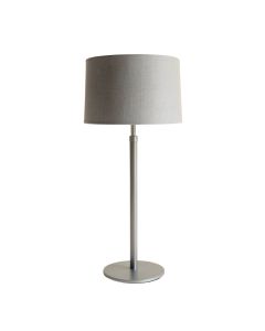 Slate Dale Floor Lamp With A Plain Fabric Shade - Gray