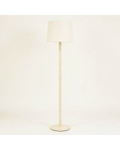 Spruce Bridge Floor Lamp With A Plain Fabric Shade - Ivory (synthetic illustration; no displayed measurements)