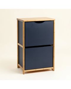 Field Dell Freestanding Pull-Out Hamper Cabinet - Navy (synthetic illustration; no displayed measurements)