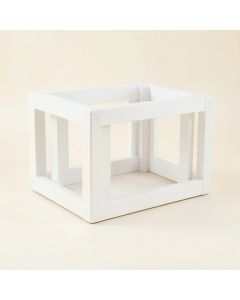Linden Bridge Empty Furniture-Style Pet Crate - White (synthetic illustration; no displayed measurements)