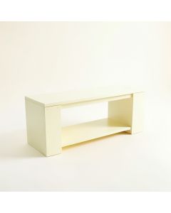 Clay Crest Narrow Outdoor Storage Bench - Ivory (synthetic illustration; no displayed measurements)