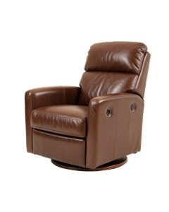 Stephene 35.5 '' Wide Faux Leather Power Swivel Standard Recliner