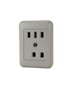 Huntkey Wall Mount Outlet With 3 2.1 Amp Usb Ports And Outlets , Gray ( 4 Pack )