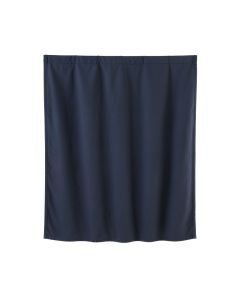 Reed Brook Shower Curtain Hanging Flat From A Plain Rod - Navy (synthetic illustration; no displayed measurements)