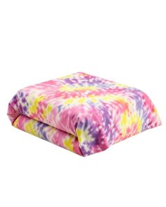Ethnic Vivid Colored Tie Dye Effect Flower Kids Duvet Cover Set (synthetic illustration; no displayed measurements)
