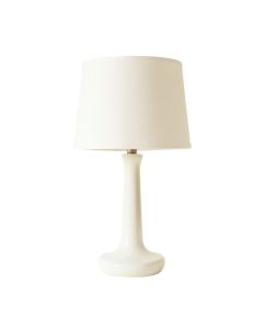 Juniper Crest Table Lamp With A Plain Fabric Shade - White