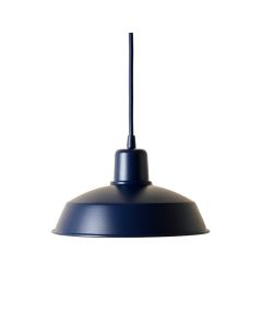 Elm Bluff Pendant Light Suspended From One Plain Cable - Navy (synthetic illustration; no displayed measurements)