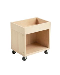 Birch Branch Empty Rolling Workshop Cart - Beige (synthetic illustration; no displayed measurements)