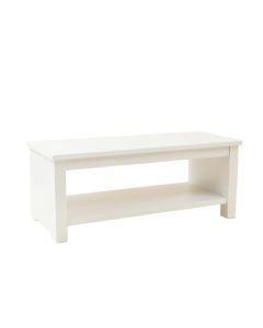 Hill Bend Indoor Bench - White (synthetic illustration; no displayed measurements)