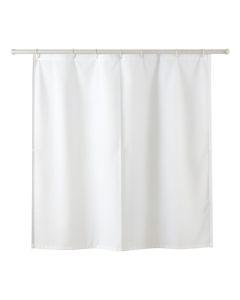 Clay Brook Shower Curtain Hanging Flat From A Plain Rod - White (synthetic illustration; no displayed measurements)