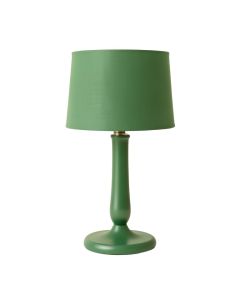 Wren Brook Table Lamp With A Plain Fabric Shade - Green