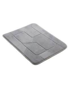 Mystery Blue Foam Rectangle Memory Foam Non-Slip Geometric Bath Rug (synthetic illustration; no displayed measurements)