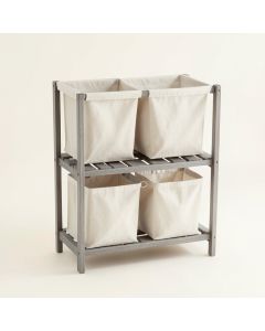 Rowan Crossing Laundry Sorting Station With Plain Removable Bags - Gray (synthetic illustration; no displayed measurements)