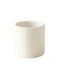 Cove Crossing Empty Candle Holder - White