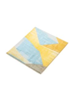 Trapezoids Plum/Yellow/Light Blue Area Rug