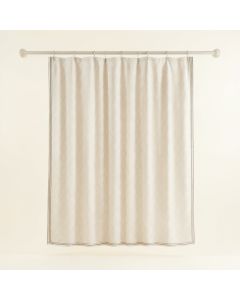 Maple Crest Shower Curtain Hanging Flat From A Plain Rod - Cream (synthetic illustration; no displayed measurements)