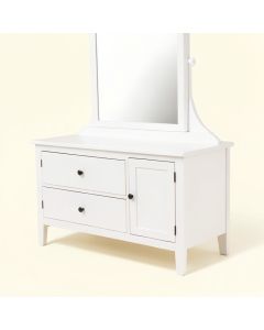 Heathcote 2 Drawer Vanity With Mirror (synthetic illustration; no displayed measurements)