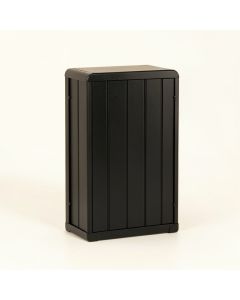 Oak Bridge Narrow Outdoor Storage Bench - Black (synthetic illustration; no displayed measurements)