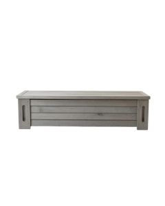 Reed Branch Narrow Outdoor Storage Bench - Gray (synthetic illustration; no displayed measurements)