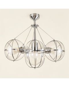 Bret Orb Cage Unique Statement Globe Chandelier (synthetic illustration; no displayed measurements)