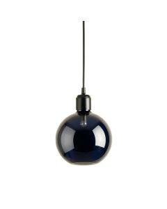 Wren Bend Pendant Light Suspended From One Plain Cable - Navy (synthetic illustration; no displayed measurements)