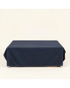 Meadow Arc Flat Bed Sheet - Navy (synthetic illustration; no displayed measurements)