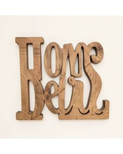 Home Serif Block Font Wood Sign Home Gallery Wall Décor (synthetic illustration; no displayed measurements)