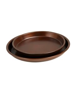 Metal 2 Piece Nesting Serving Tray Set
