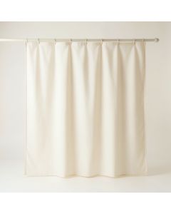 Shore Arc Shower Curtain Hanging Flat From A Plain Rod - Ivory (synthetic illustration; no displayed measurements)