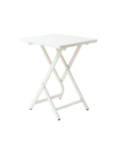 Stone Bridge Compact Balcony Table - White (synthetic illustration; no displayed measurements)