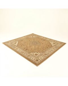 Araby Oriental Tufted Wool Tan Area Rug (synthetic illustration; no displayed measurements)