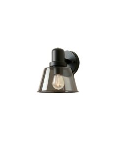 Heath Dale Wall Sconce Mounted On A Plain Wall - Black